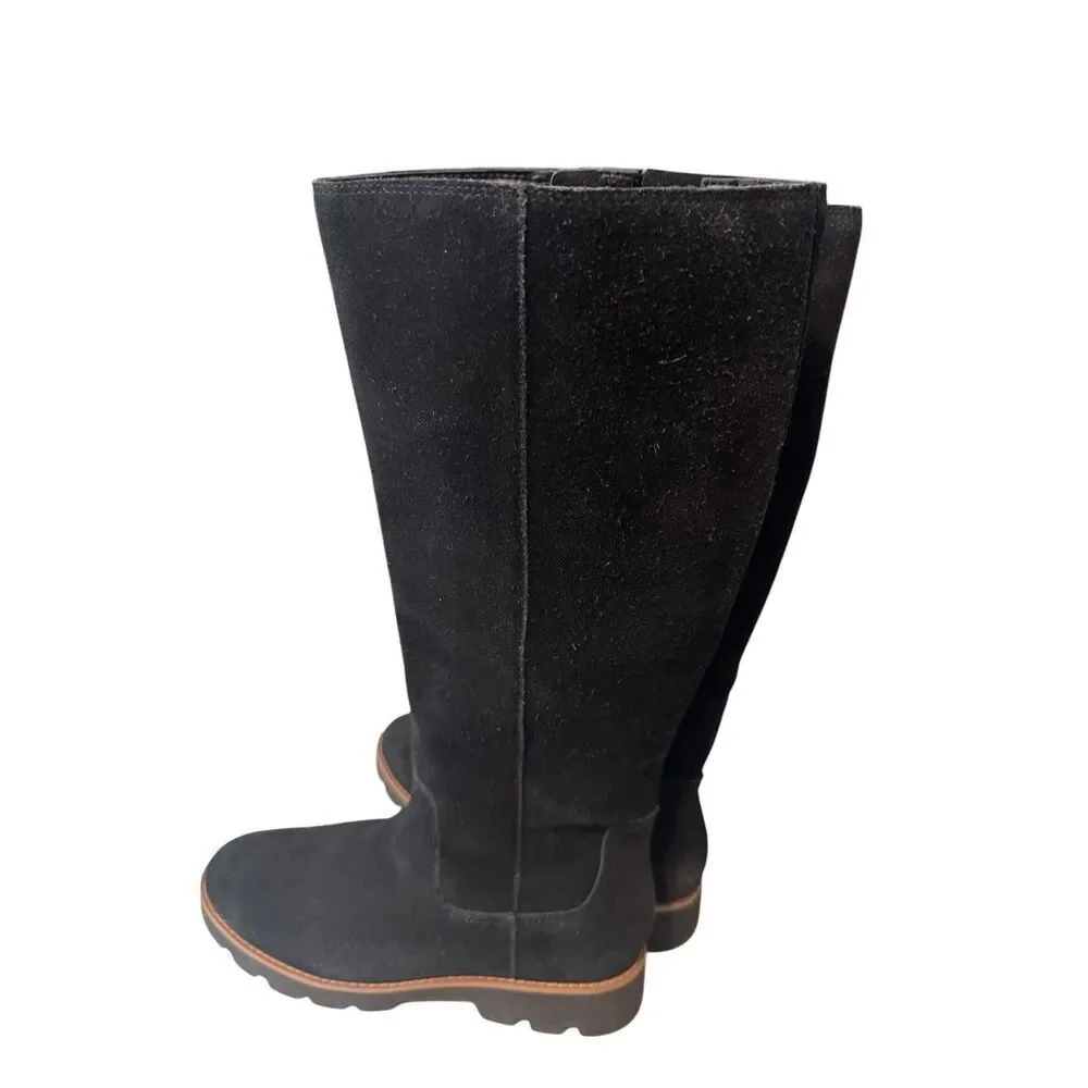 Vionic Tall Suede Knee High Black Zipper VIONIC Ultra Comfort Designer Sz 5